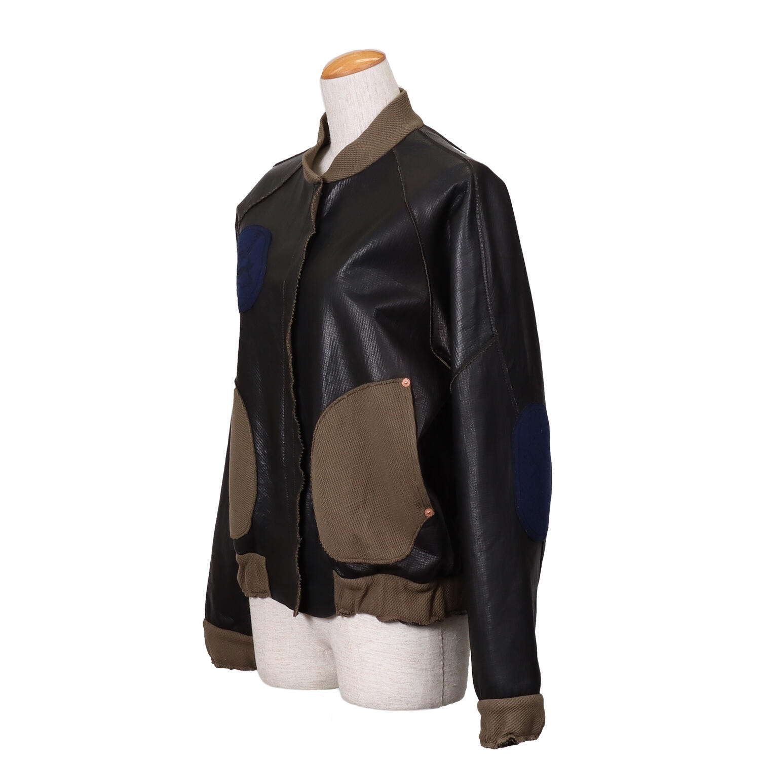 MOQUIP(モキップ)|パッチワーク 鹿革 レザーブルゾン|日本革市
