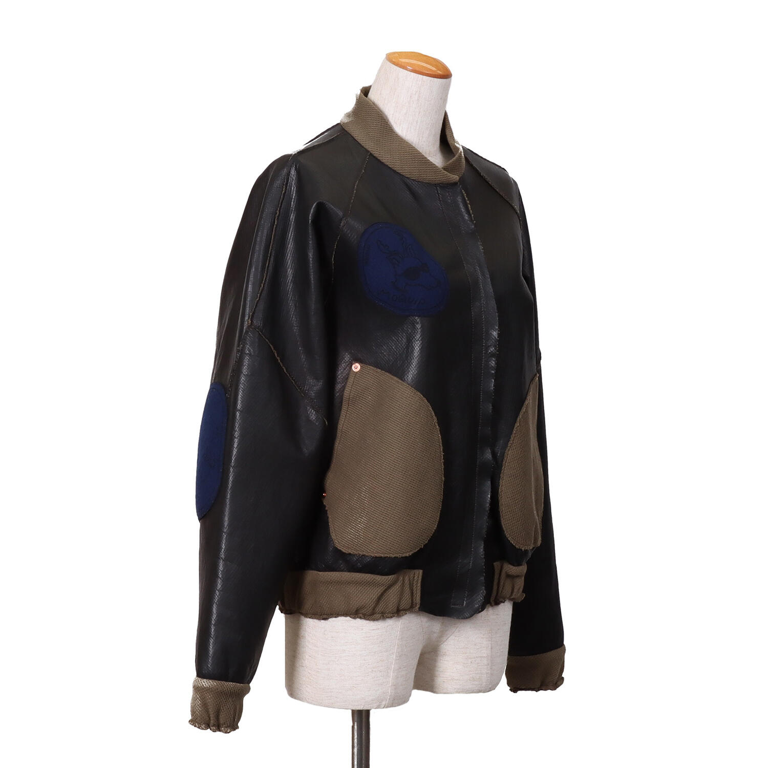 MOQUIP(モキップ)|パッチワーク 鹿革 レザーブルゾン|日本革市