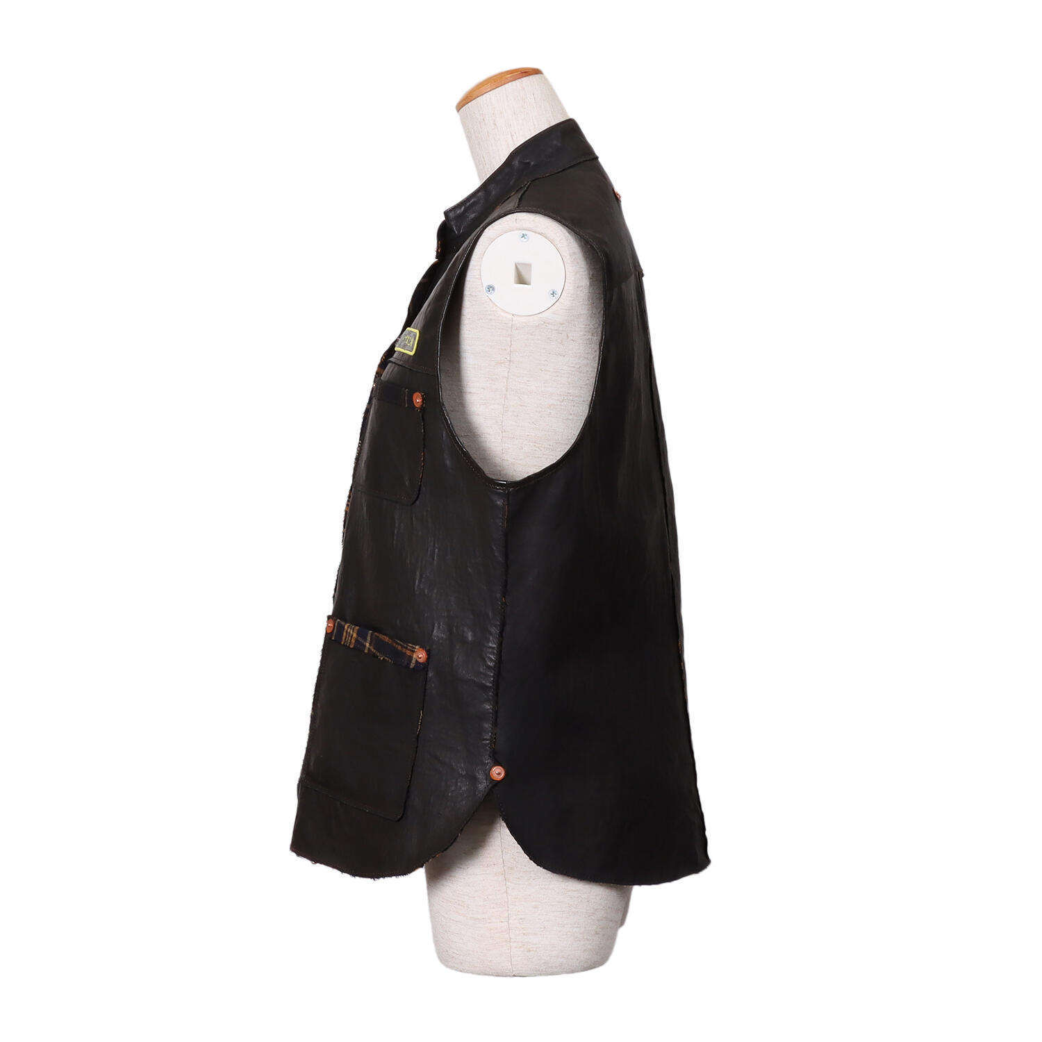 MOQUIP(モキップ)|ディアスキン 切り替え レザーベスト|日本革市