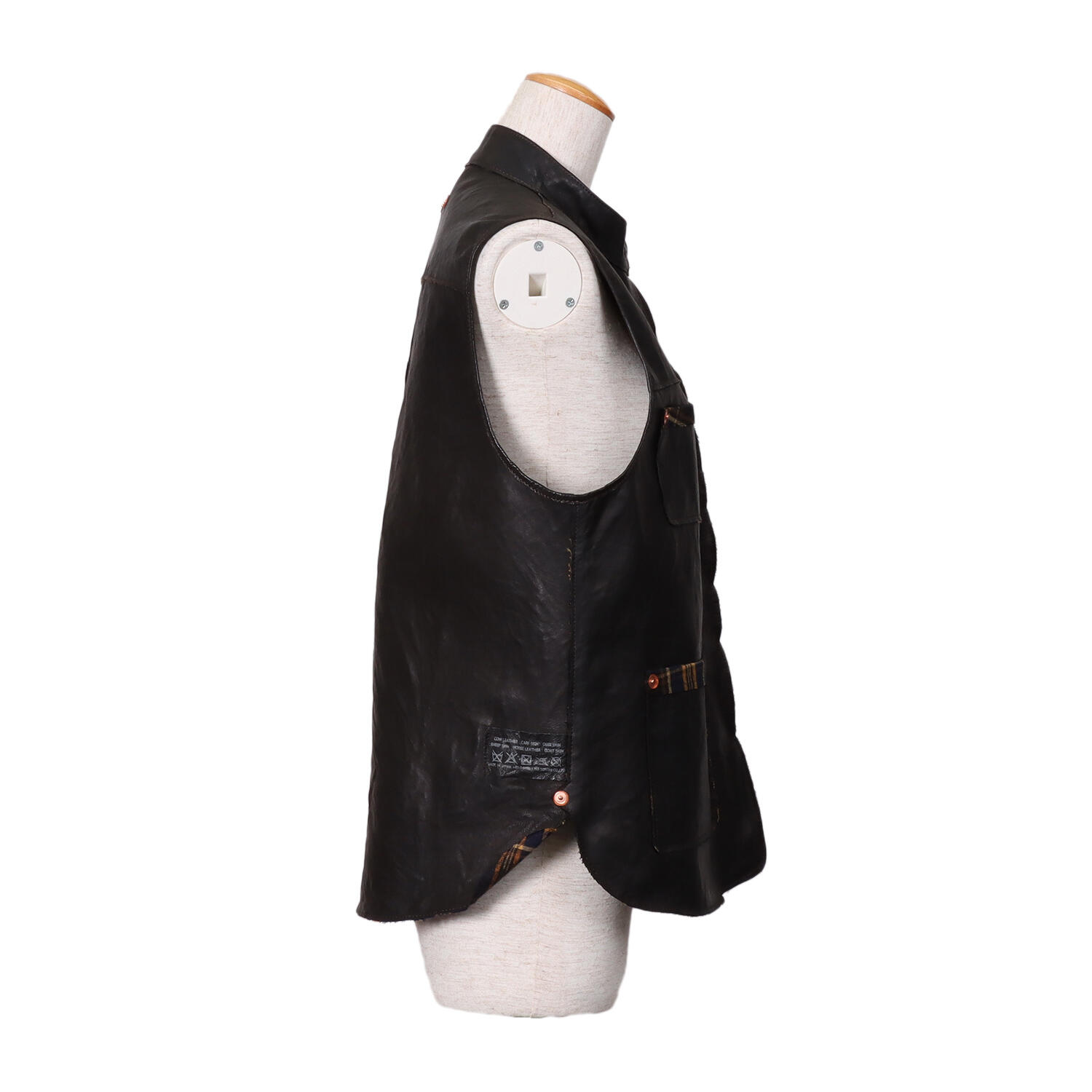 MOQUIP(モキップ)|ディアスキン 切り替え レザーベスト|日本革市