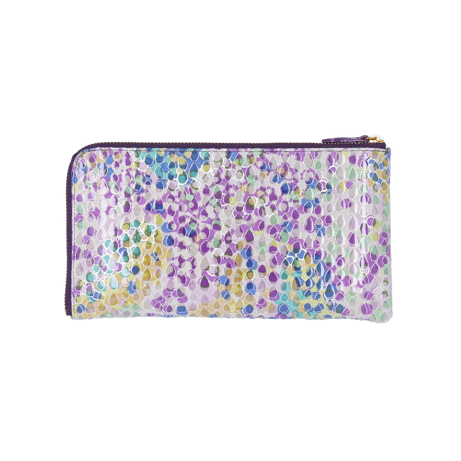 HARUBE（ハルベ）｜総柄　大容量　キーチェーン付 L字ファスナー長財布 ｜日本革市