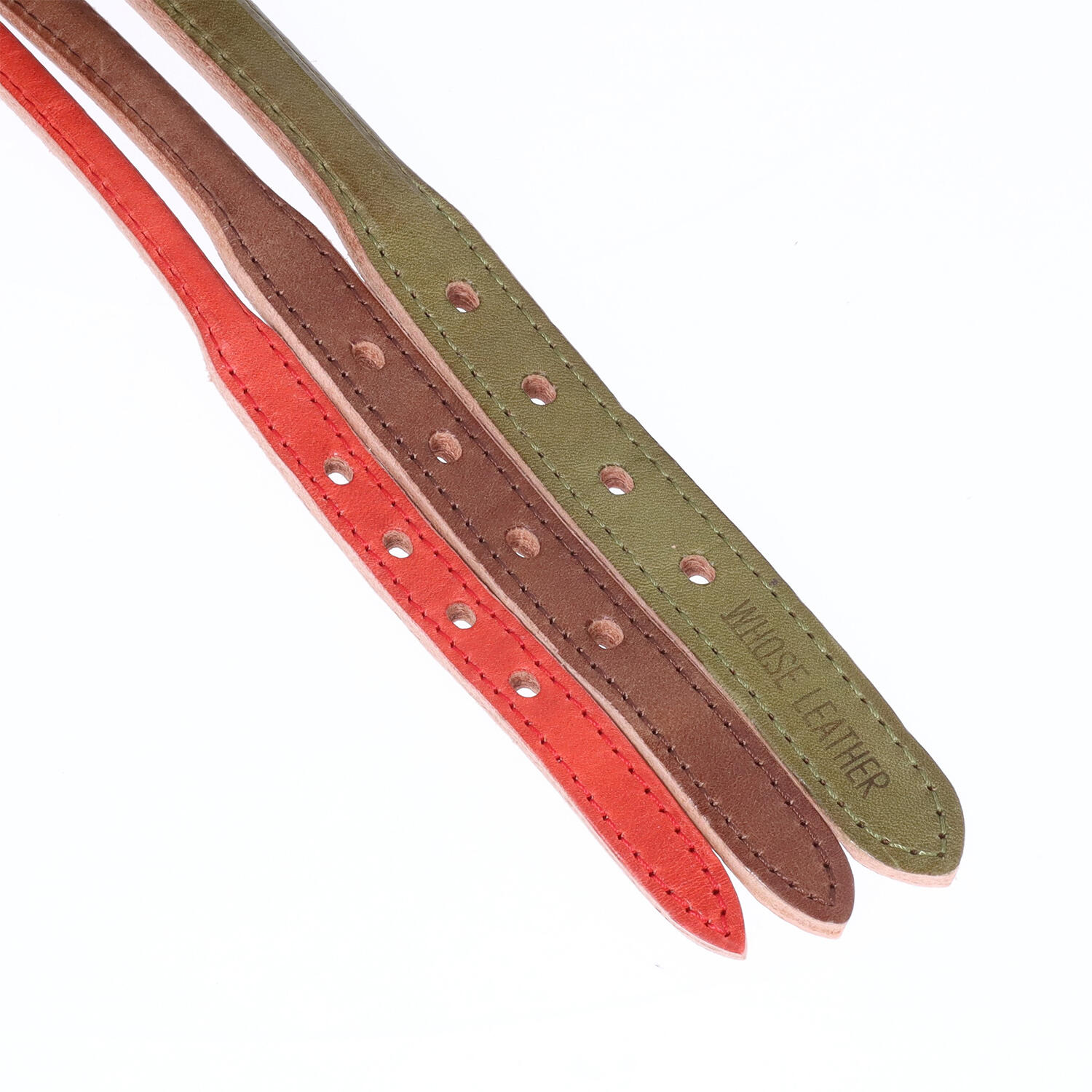 Whose Leather(フーズレザー)|ヌメ革 超小型犬用 小型犬用 2号 丸首輪|日本革市