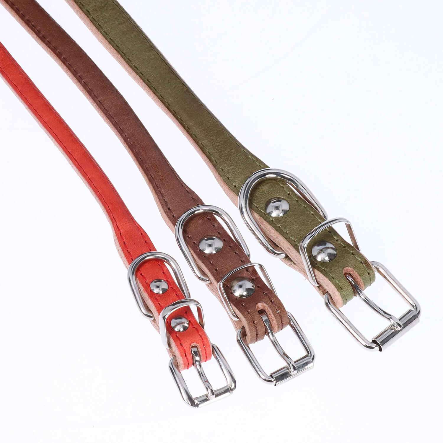 Whose Leather(フーズレザー)|ヌメ革 超小型犬用 小型犬用 2号 丸首輪|日本革市