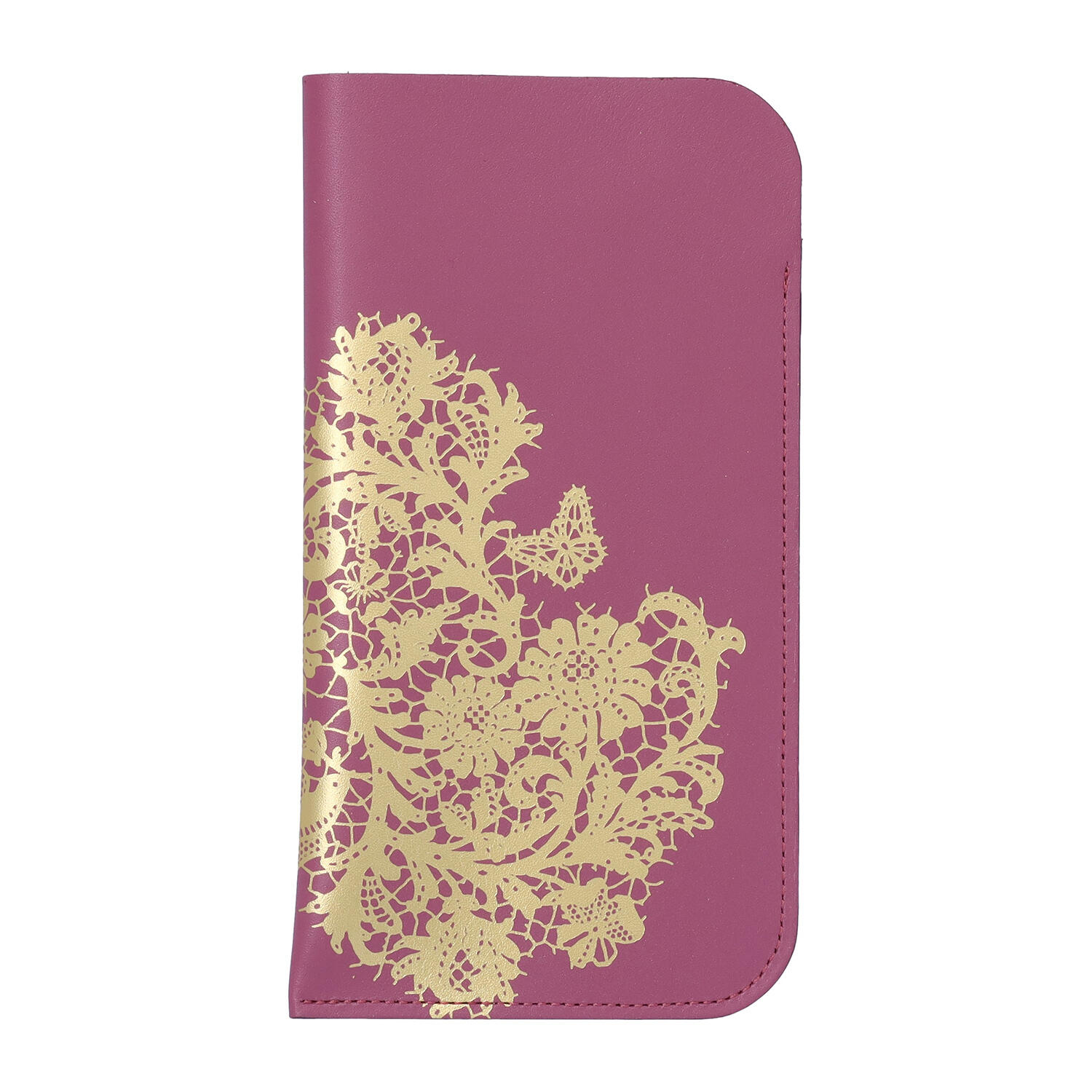 sato-ca（サトカ）｜レース柄 箔加工 眼鏡入れ メガネケース｜日本革市