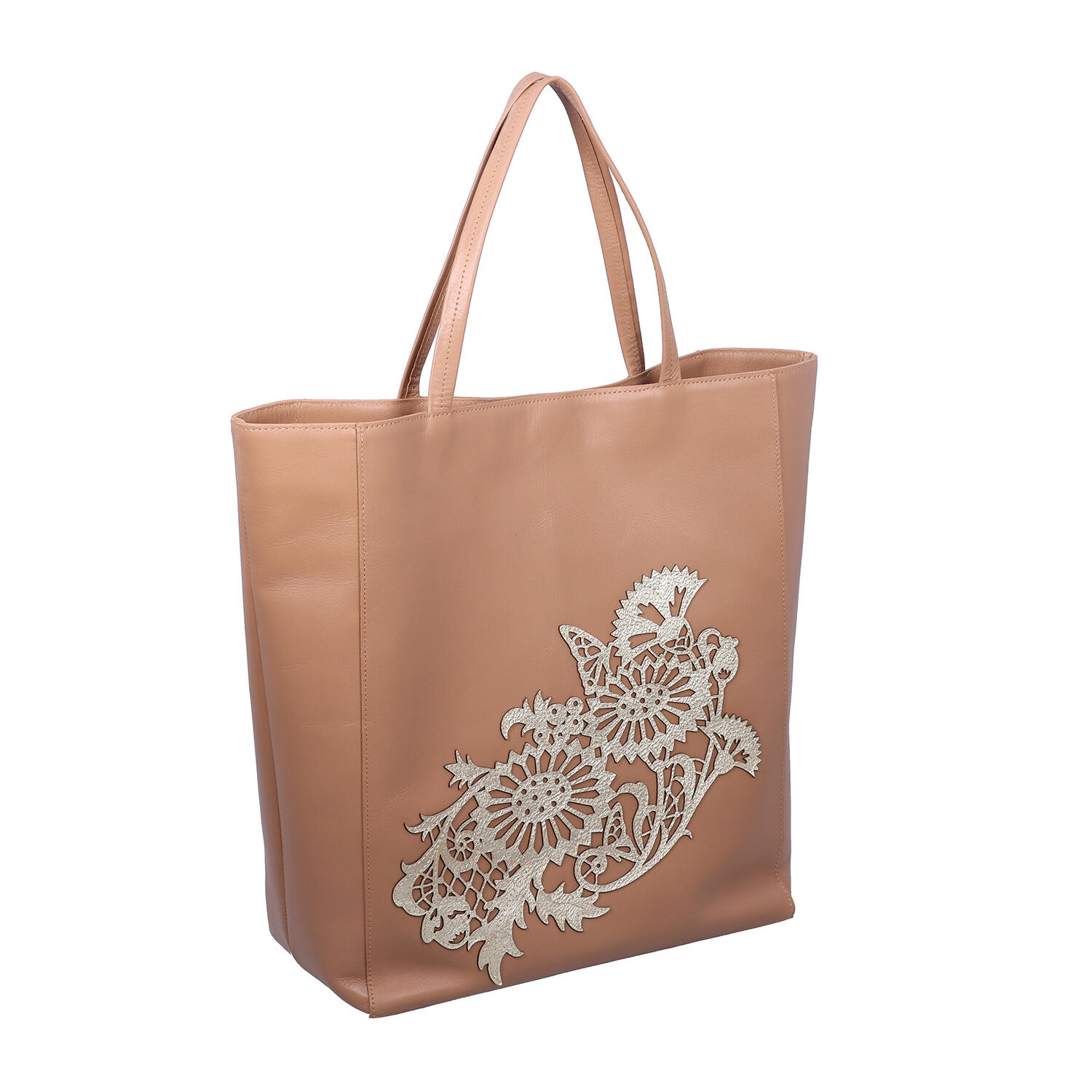 sato-ca(サトカ)|A4 レース調 牛革 レザートートバッグ|日本革市